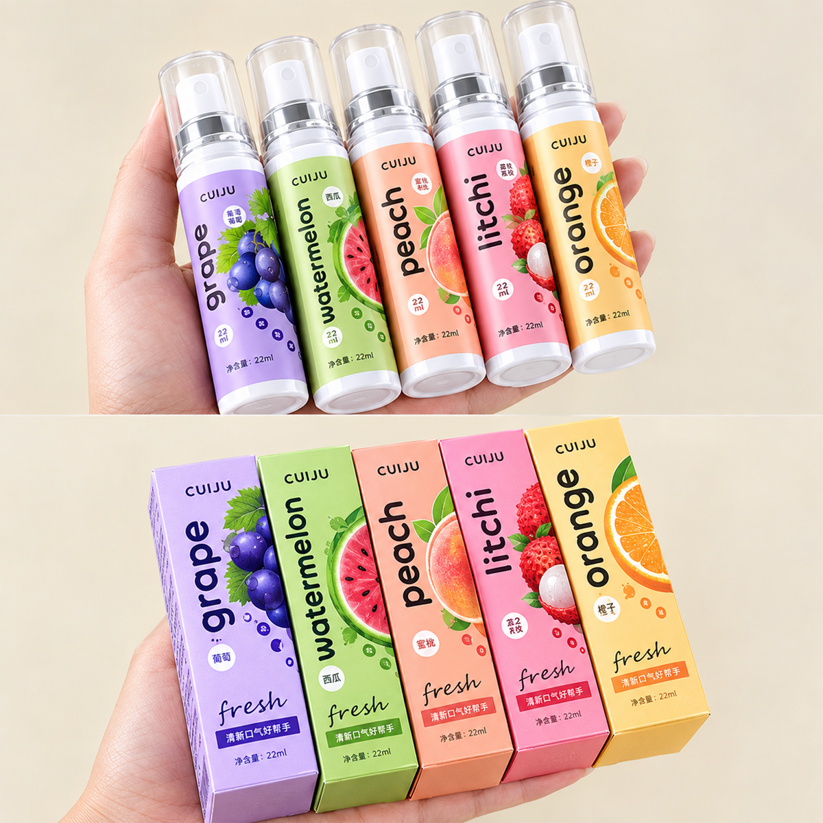 Fruit Flavor Breath Freshener Spray
